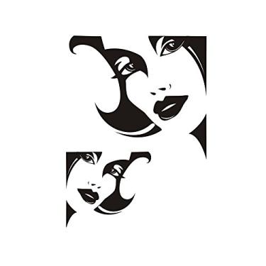 Imagem de Adesivo de Parede Face Kapos Preto 20X30