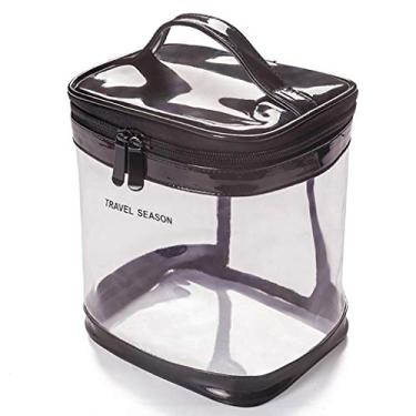 Imagem de Bolsa de maquiagem, bolsa de maquiagem feminina portátil transparente para viagem, bolsa de higiene pessoal, porta-moedas, organizador, 4, As The Picture