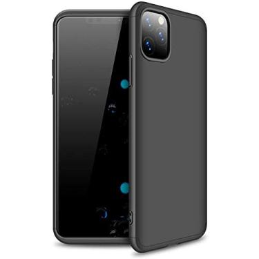 Imagem de Capa Capinha Anti Impacto 360 Para Apple Iphone 11 Pro Max com Tela de 6.5" Polegadas Case Acr�lica Fosca Acabamento Slim Macio - Danet (Preto)