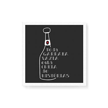 Imagem de Arte Maníacos Quadro Decorativo em Tela Canvas Garrafa Cheia de Histórias - 50x50cm