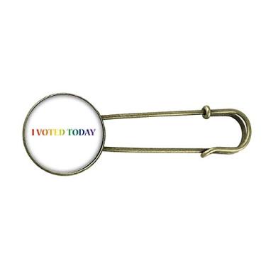 Imagem de LGBT Bandeira de arco-íris I Vote Today Retrô Metal Broche Clip Joias