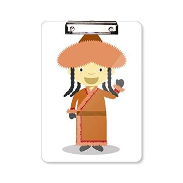 Imagem de Smile Overcoat Mongólia desenho prancheta pasta bloco de escrita placa de apoio A4