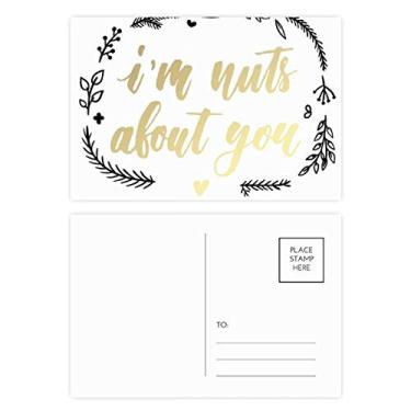 Imagem de I'n Nuts About You Conjunto de cartões postais de aniversário para enviar cartões de agradecimento