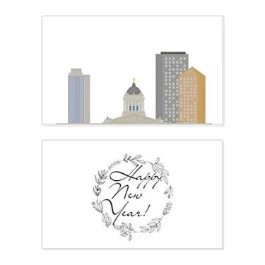 Imagem de Canadá Landmark and City Buildings Fashion New Year Festival Greeting Card Bless Message Present
