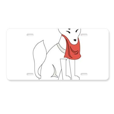 Imagem de DIYthinker Placa de licença de raposa famosa japonesa para decoração de placa de carro em aço inoxidável