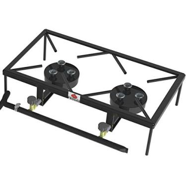 Imagem de Progás, P33438, Fogareiro 2 Bocas Alta Pressão Camping Cerveja Artesanal