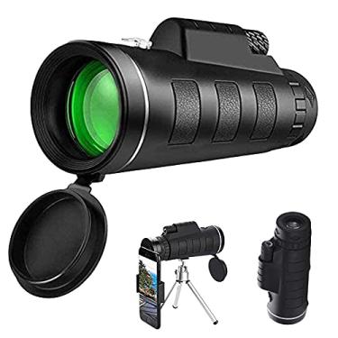Imagem de Telescópio monocular 10x42 HD, lente Bak4 Prism FMC Monocular à prova d'água, com suporte para smartphone e tripé, para observação de pássaros, caminhadas, acampamento, passeios turísticos