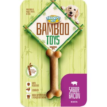 Imagem de Brinquedo Osso de Bamboo I Natural - Tam. P