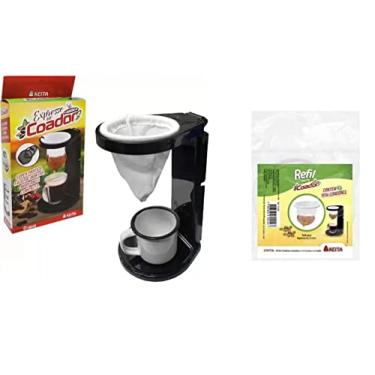 Imagem de Coador De Café Expresso Individual Suporte Dobrável + Filtro De Pano Gratis