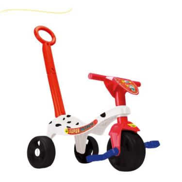 Triciclo Infantil Encantado Completo Com Haste De Empurrar E Pedal