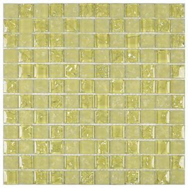 Imagem de Pastilha de Vidro Ice Glass Mosaic 30cmx30cm (placas) Amarelo