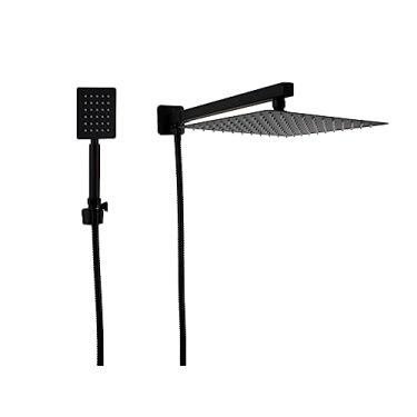 Imagem de Ducha Chuveiro Inox 25x25 cm com Desviador e Ducha Manual em Inox