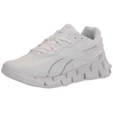 Imagem de Reebok Tênis feminino de corrida e treinamento Zig Dynamica 4 Ortholite, Branco/prata metálico, 36