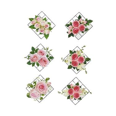 Imagem de ＫＬＫＣＭＳ Grade 3D Adesivos de Parede Papel de Parede Decoração Criativa Faça Você Mesmo Decoração de Parede Removível Decalque Arte Mural para Quarto Berçário, estilo C