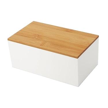 Imagem de Caixa organizadora de maquiagem para recipiente de suporte de maquiagem, organizador de maquiagem multifunciol durável, organizador de mesa para, capa plana branca