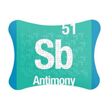 Imagem de Moldura de quebra-cabeça Sb Antimônio Queixo Elemento Químico Decoração de imagem Enfeite de jogo de quebra-cabeça