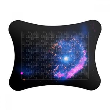 Imagem de Moldura de quebra-cabeça espacial do universo da nebulosa misteriosa brilhante, enfeite de jogo de quebra-cabeça