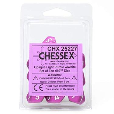 Imagem de Chessex Manufacturing 25227 roxo opaco claro com cobre - molde de dez lados D10