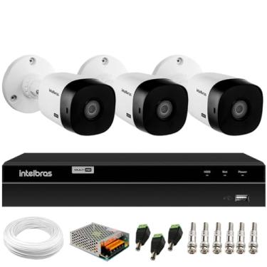 Imagem de Kit 3 Câmeras Intelbras VHL 1120 B HD 720p HDCVI Infra 20m IP66 + DVR Intelbras MHDX 1204 4 Canais