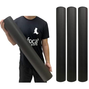 Imagem de Kit 3 Rolos Massagem Liberação Miofascial 90x12cm Preto DF1063 Dafoca Sports