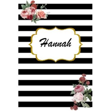 Imagem de Hannah: Classic Floral Personalized Notebook/Journal/ Log Book/ Planner With Name, 110 pages of your selected paper, planner. Size: 6” x 9”