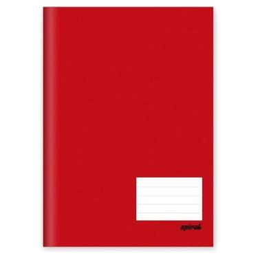 Imagem de Caderno 1-4 Capa Dura Costurado 48 Folhas Spiral Vermelho
