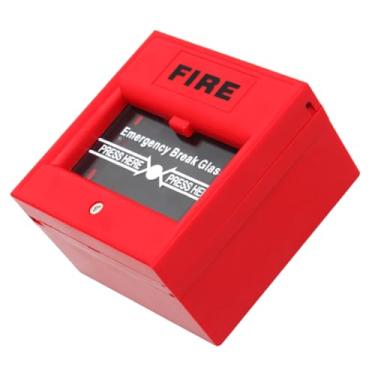 Imagem de FOMIYES Quebre o botão de alarme caixa detectora de incêndio quebrar em caso de caixa de emergência interruptor de saída safety segurança Vidro sensor kit de emergência trocar plástico