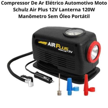 Imagem de Compressor De Ar Elétrico Automotivo Moto Schulz Air Plus 12V Lanterna