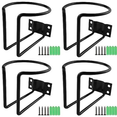 Imagem de TIHOOD 4 peças suporte de copo de anel de barco de aço inoxidável, suportes de copo montados na parede para barco, porta-copos universais para fuzileiros navais, iates, caminhões, trailers, instalados em paredes e trilhos