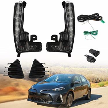 Imagem de ANTUKO Conjunto de farol de neblina com lâmpadas de reposição para Corolla SE XSE 2017-2019