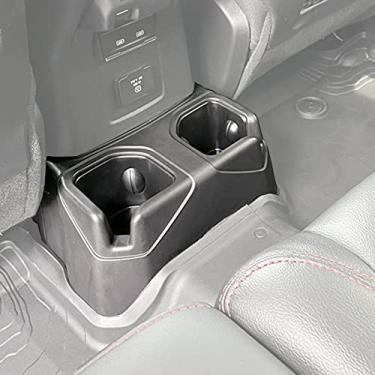 Imagem de Wocch Suporte de copo traseiro para Jeep JL, suporte para console de chão, duas bebidas, garrafa de água, suporte de bebidas para Jeep Wrangler JL e Gladiator JT 2018-2023