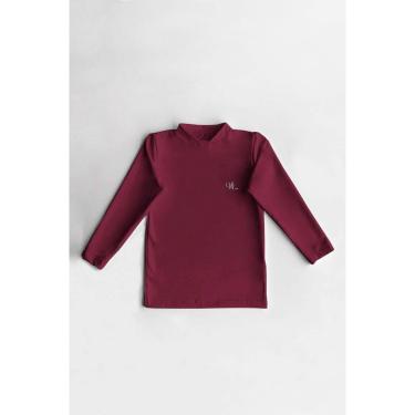 Imagem de Camiseta Térmica Infantil Peluciada Bordo-Unissex