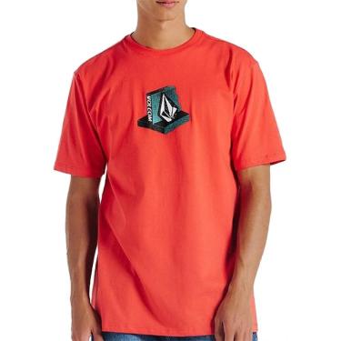 Imagem de Camiseta Volcom Leanin WT24 Masculina Vermelho