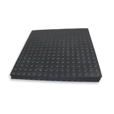 Imagem de Piso de Borracha Menco Moeda 3mm Preto 50x50cm - 10un