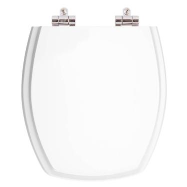 Imagem de Assento Sanitario Poliester Com Amortecedor Thema Branco Para Vaso Incepa