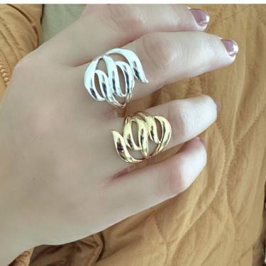 Imagem de Anel Max Ondas Lisas Banhado a Ouro
