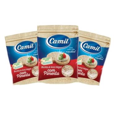 Imagem de Biscoito/Bolacha de Arroz Camil Pimenta 3unx150g