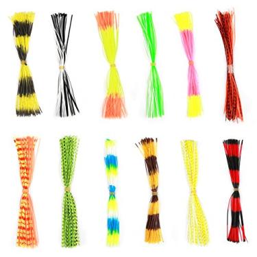 Imagem de Vbestlife saias de silicone macio, 600 fios, cores sortidas, saias de isca de borracha, para reposição de lâmina de espuma, cor aleatória