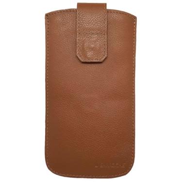 Imagem de Capa Couro Legítimo Alça Cinto Fecho Para Calculadora Hp12c Havana