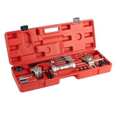 Imagem de MT MORTECDTA Conjunto de extrator de martelo deslizante de 9 vias, removedor de rolamento do cubo da roda dianteira e kit de ferramentas de extrator de eixo de amassado do cubo da roda traseira