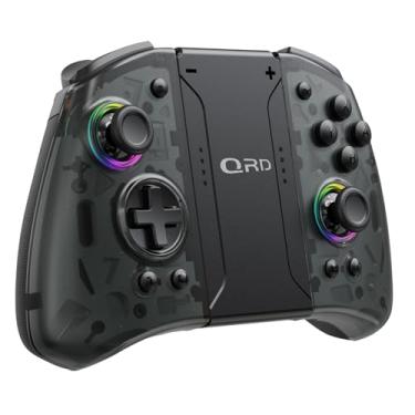 Imagem de QRD Wireless Controller for Nintendo Switch Pro Lite OLED, Replacement for Nintendo Switch Controller with Hall Effect Joystick, Dual Vibration, Macro Programming, Turbo, 6-Axis Gyro Motion Control,