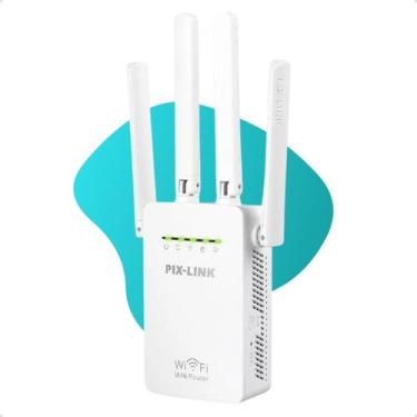 Imagem de Repetidor de Sinal Wifi 2800m 4 Antenas Amplificador De Sinal - Repeat