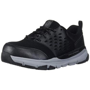 Imagem de Skechers Soven Sr Tênis de construção masculino, Preto/cinza, 9