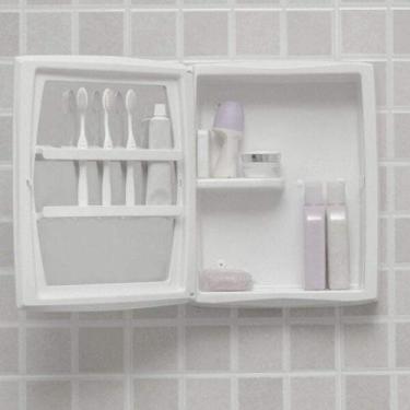 Imagem de Armário Plástico de Sobrepor com Espelho 30 x 37x 11cm - Astra