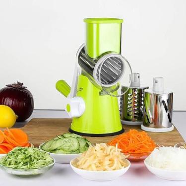 Imagem de Ralador Queijo, Frios e Legumes Manivela Manual Cortador Processador -