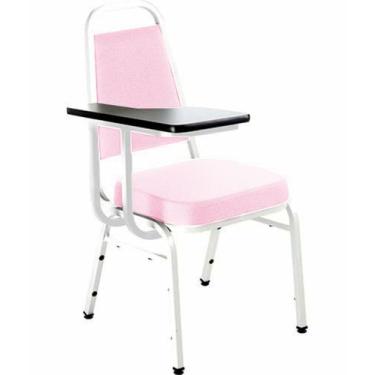 Imagem de Cadeira Universitária Empilhável Linha Hotel Plus Rosa - Design Office