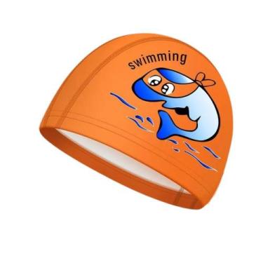 Imagem de Touca De Natação Infantil Profissional- Golfinho - Hero Band, Laranja 