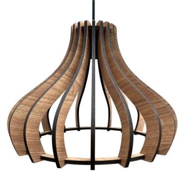 Imagem de Luminária Teto Bivolt Sala Mesa Bancada Moscou 20H Carvalho - Caroá, E