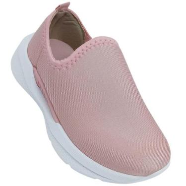 Imagem de Tênis Infantil Molekinha Lycra Perola Macio e Prático Menina, Rosa, 31