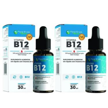 Imagem de Kit 2 Suplemento Vitamina B12 30 ml Gotas 1 Frasco - Floral Ervas do B
